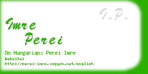 imre perei business card